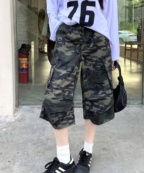 SCULPTOR camo柄　ハーフパンツ　カーゴパンツ SCULPTOR】☆人気商品☆ツイル カーゴ ハーフ パンツ (SCULPTOR