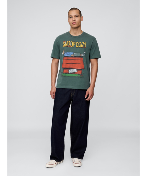 新品GAP スヌープ・ドッグ リラックス グラフィックTシャツXL 7990円 ○スヌープ・ドッグ リラックス グラフィックTシャツ /SNOOP