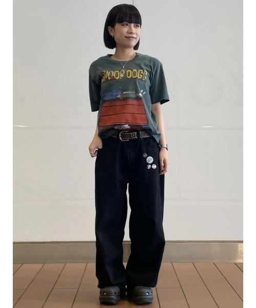 GAP SNOOP DOGG ブラック Tシャツ　S Black Snoop Dogg Relaxed Short Sleeve Graphic Band Tee | Gap