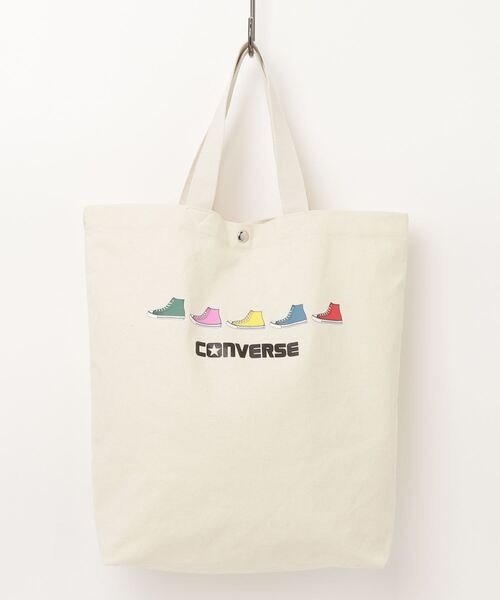 CONVERSE(コンバース)の「【CONVERSE】CV SHOES LOGO GRAPHIC TOTE(トートバッグ・レディース・ホワイト/アイボリー・FREE)」の1枚目の写真