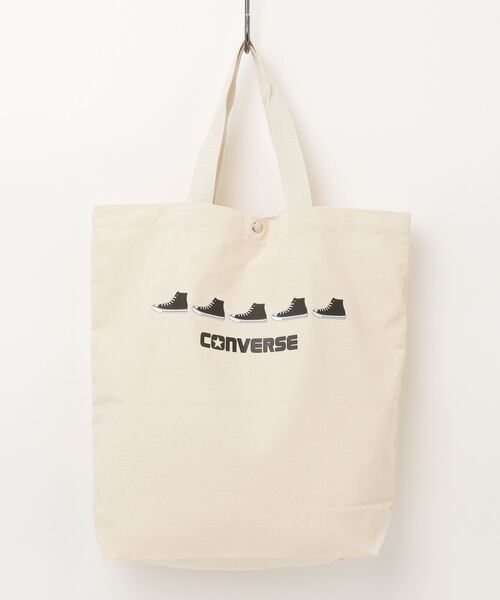 CONVERSE(コンバース)の「【CONVERSE】CV SHOES LOGO GRAPHIC TOTE(トートバッグ・レディース・ホワイト/アイボリー・FREE)」の2枚目の写真