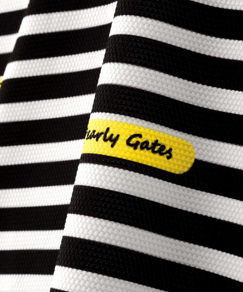 PEARLY GATES(パーリーゲイツ)の「【PEARLY GATES】4WAYポップコーン半袖ポロシャツ <ボーダー柄>(ポロシャツ・レディース・ダークインディゴブルー/オレンジ系その他・MEDIUM/LARGE)」の9枚目の写真