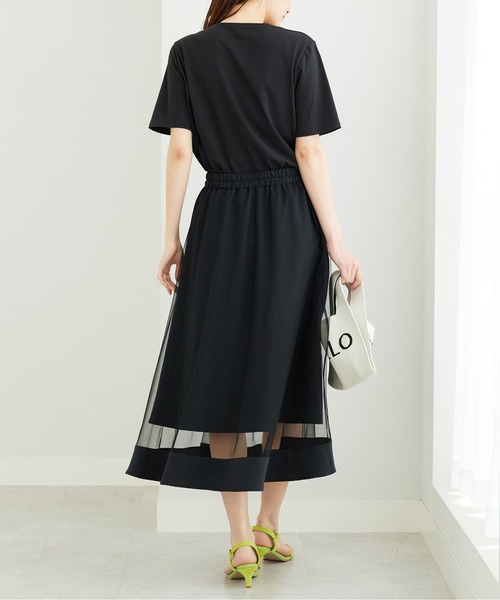 BELLUNA PLUS(ベルーナ)の「裾シアーデザインチュール重ねスカート(スカート・レディース・グレー/ブラック・MEDIUM/LARGE/X-LARGE)」の11枚目の写真
