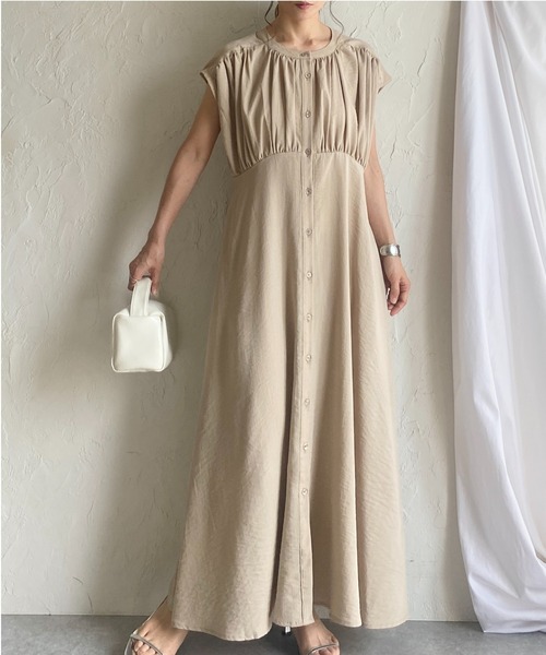 パラスパレス シックなシャツワンピース リネン