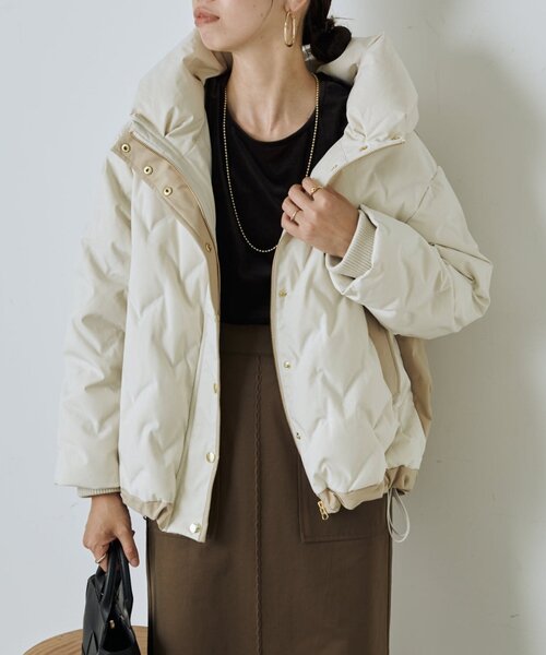 配色テントラインダウンジャケット（ダウンジャケット/コート）｜Jena