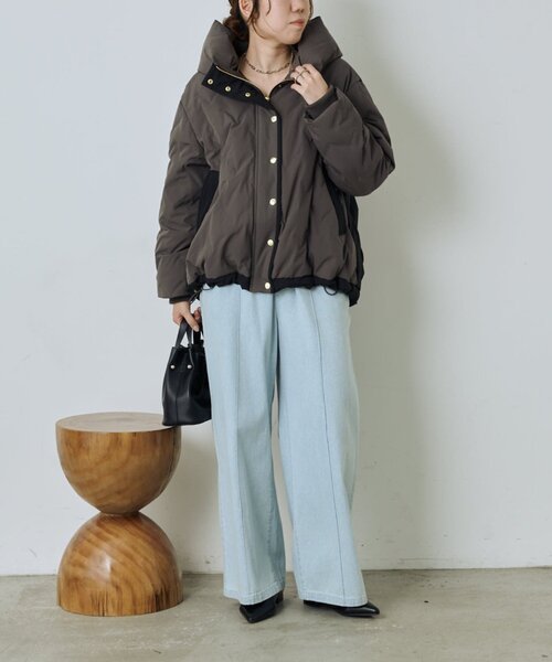 配色テントラインダウンジャケット（ダウンジャケット/コート）｜Jena
