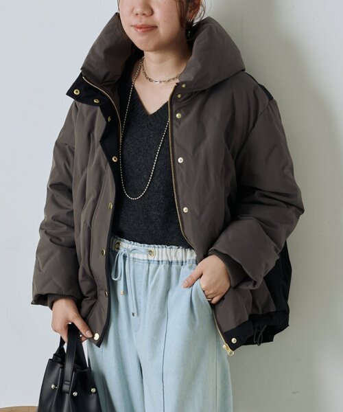 セール】配色テントラインダウンジャケット（ダウンジャケット/コート