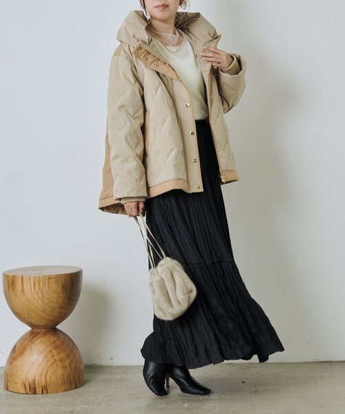 セール】配色テントラインダウンジャケット（ダウンジャケット/コート