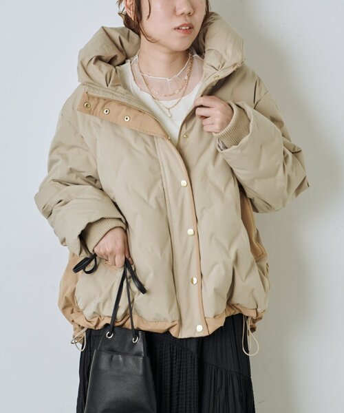 配色テントラインダウンジャケット（ダウンジャケット/コート）｜Jena