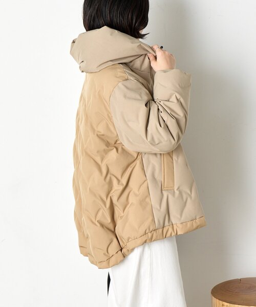 セール】配色テントラインダウンジャケット（ダウンジャケット/コート