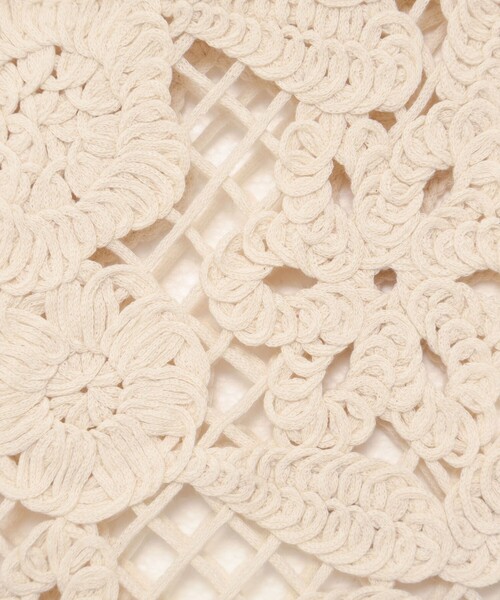 Rie Miller（リエミラー）の「《手洗い可能》レース刺繍7分袖ボレロ（カーディガン/ボレロ・レディース・オフホワイト/ブラック・38）」の8枚目の写真