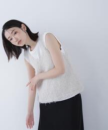 ◇フリンジニットベストセット