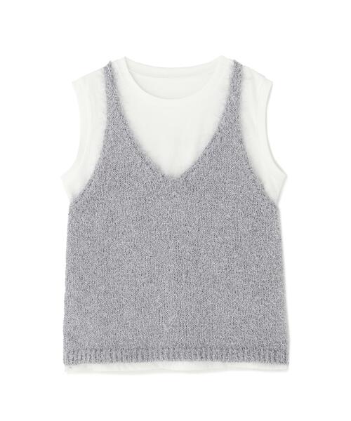 NATURAL BEAUTY BASIC（ナチュラルビューティーベーシック）の「◇フリンジニットベストセット（ベスト・レディース・グレー系その他/オフホワイト/ベージュ系その他・FREE）」の10枚目の写真