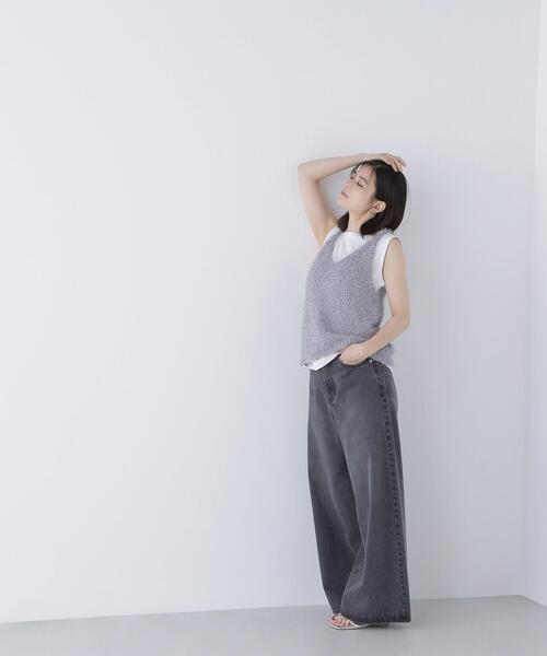 NATURAL BEAUTY BASIC（ナチュラルビューティーベーシック）の「◇フリンジニットベストセット（ベスト・レディース・グレー系その他/オフホワイト/ベージュ系その他・FREE）」の11枚目の写真