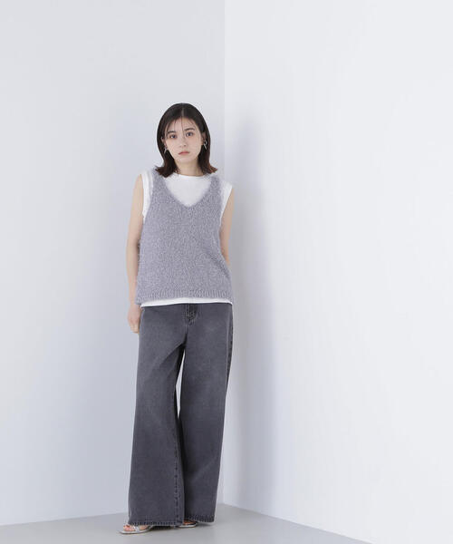 新品 prince プリンス ベスト ニット⭐︎ オーバサイズゼブラ柄Vネックニットベスト BM0916 【MASONPRINCE