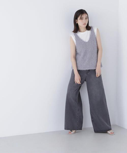 NATURAL BEAUTY BASIC（ナチュラルビューティーベーシック）の「◇フリンジニットベストセット（ベスト・レディース・グレー系その他/オフホワイト/ベージュ系その他・FREE）」の15枚目の写真