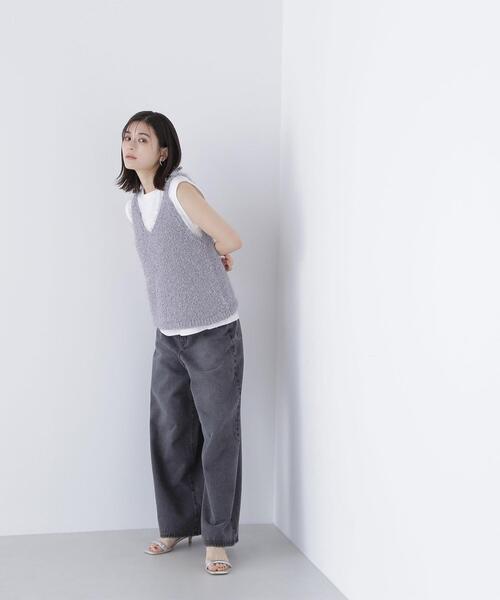 NATURAL BEAUTY BASIC（ナチュラルビューティーベーシック）の「◇フリンジニットベストセット（ベスト・レディース・グレー系その他/オフホワイト/ベージュ系その他・FREE）」の17枚目の写真