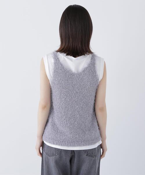 NATURAL BEAUTY BASIC（ナチュラルビューティーベーシック）の「◇フリンジニットベストセット（ベスト・レディース・グレー系その他/オフホワイト/ベージュ系その他・FREE）」の19枚目の写真