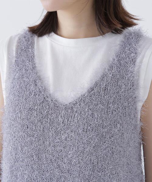 NATURAL BEAUTY BASIC（ナチュラルビューティーベーシック）の「◇フリンジニットベストセット（ベスト・レディース・グレー系その他/オフホワイト/ベージュ系その他・FREE）」の20枚目の写真