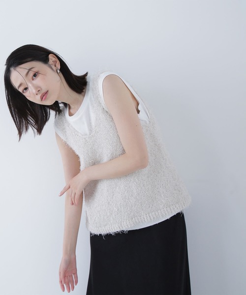 NATURAL BEAUTY BASIC フリンジジャガーニットベスト フリンジニットベストセット | NATURAL BEAUTY BASIC