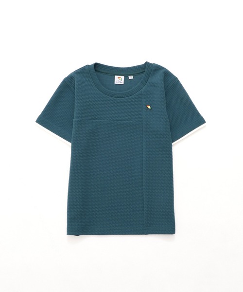 Arnold Palmer（アーノルドパーマー）の「ドライワッフル フェイクレイヤード Tシャツ（Tシャツ/カットソー・キッズ・グリーン/オフホワイト/ブラック・95cm/105cm/115cm/125cm/135cm/145cm）」の3枚目の写真