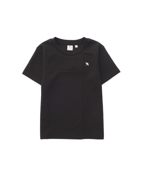 Arnold Palmer（アーノルドパーマー）の「ドライワッフル フェイクレイヤード Tシャツ（Tシャツ/カットソー・キッズ・グリーン/オフホワイト/ブラック・95cm/105cm/115cm/125cm/135cm/145cm）」の2枚目の写真