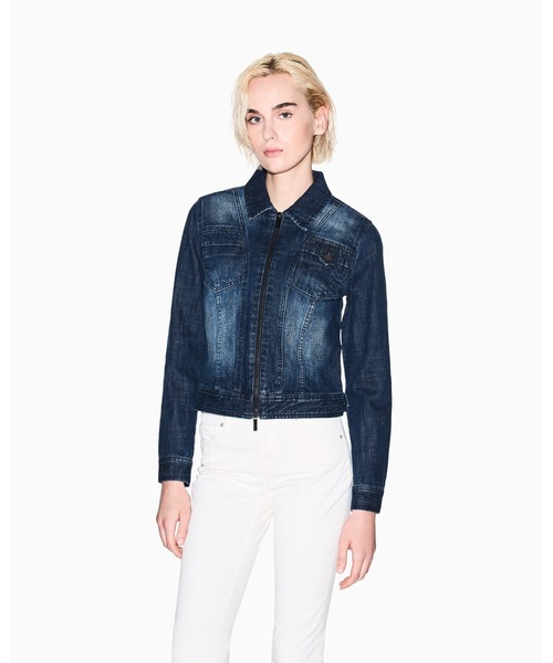 ARMANI EXCHANGE（アルマーニエクスチェンジ）の「【A|X アルマーニ エクスチェンジ】＜オンライン限定＞デニムジャケット（デニムジャケット・レディース・インディゴブルー・SMALL/MEDIUM/LARGE/X-LARGE/X-SMALL）」の5枚目の写真