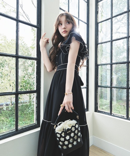 MARY QUANT（マリークワント）の「シアーフリル ドレス（ワンピース