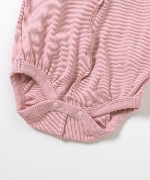 apres les cours（アプレレクール）の「メロウリブボディースーツ（ロンパース・キッズ・ブラウン/オフホワイト/ピンク・80/70）」の20枚目の写真