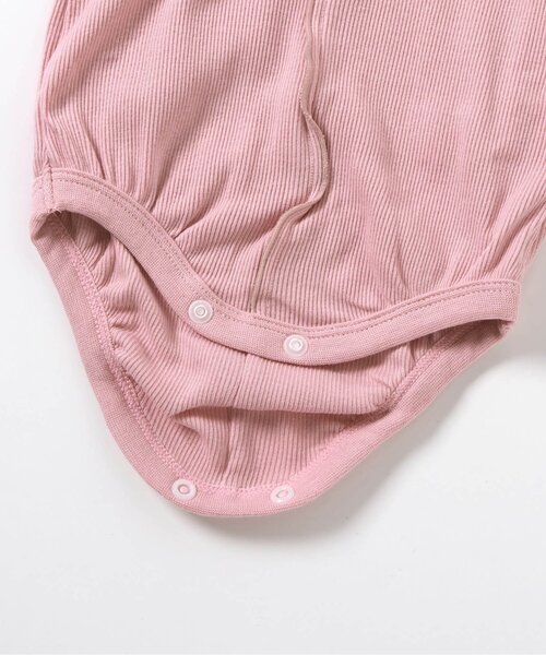 apres les cours（アプレレクール）の「メロウリブボディースーツ（ロンパース・キッズ・ブラウン/オフホワイト/ピンク・80/70）」の21枚目の写真