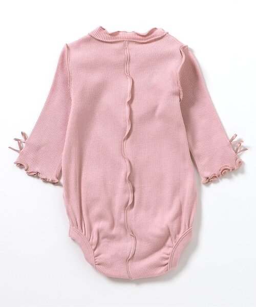 apres les cours（アプレレクール）の「メロウリブボディースーツ（ロンパース・キッズ・ブラウン/オフホワイト/ピンク・80/70）」の17枚目の写真