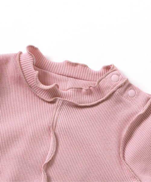apres les cours（アプレレクール）の「メロウリブボディースーツ（ロンパース・キッズ・ブラウン/オフホワイト/ピンク・80/70）」の18枚目の写真