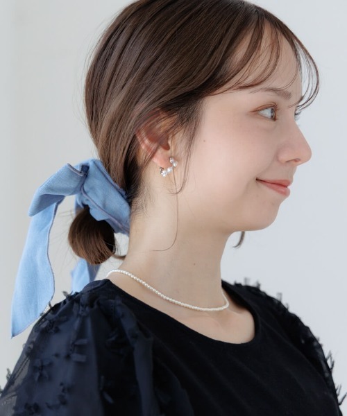 flower（フラワー）の「マリンリボンゴム（シュシュ・レディース・ネイビー/ブルー・FREE）」の17枚目の写真