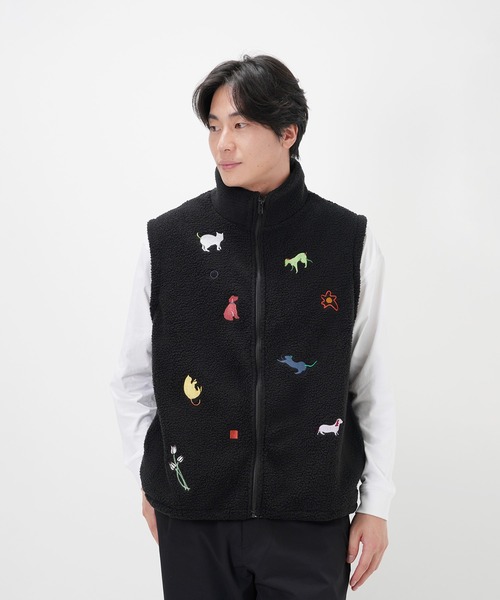 Common Noun（コモン ナウン）の「“CAT”＆“DOG” Kana Akiyama ボアベスト（ベスト・レディース・オフホワイト/ブラック・M/L）」の14枚目の写真