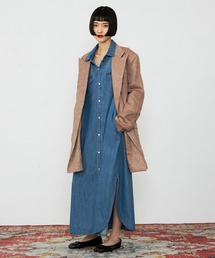 Lee（リー）の「Lee/リー デニムシャツワンピース シャツドレス ルーズシルエット（シャツ/ブラウス）」