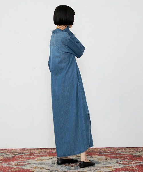 Lee デニム　シャツワンピース Lee/リー デニムシャツワンピース シャツドレス ルーズ