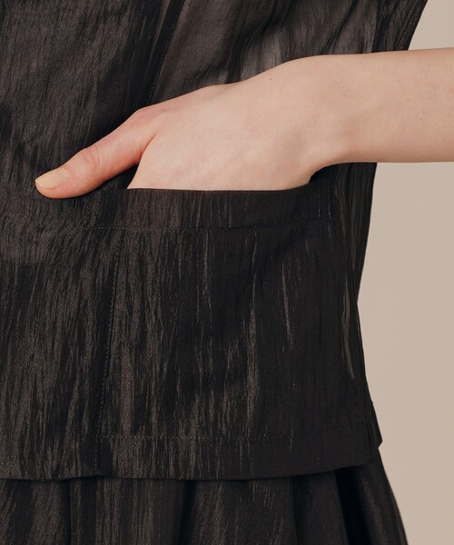 MACKINTOSH LONDON(マッキントッシュ ロンドン)の「エアリーリンクルジャケット(テーラードジャケット・レディース・ベージュ/ブラック・38/40)」の10枚目の写真