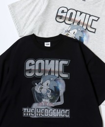 SEGA | 2025SS SEGA Sonic/セガソニック ゲーム イラスト プリント ワイドシルエット半袖Tシャツ(Tシャツ/カットソー)