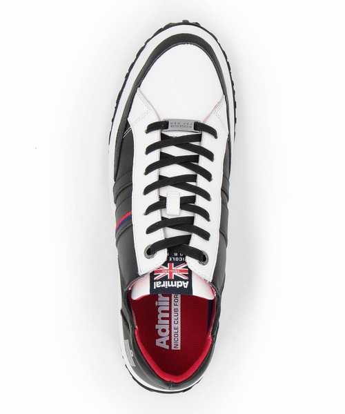 NICOLE CLUB FOR MEN(ニコルクラブフォーメン)の「Admiral 別注スニーカーⅤ(スニーカー・メンズ・オフホワイト/ブラック系・25.5cm/26.5cm/27.5cm)」の3枚目の写真