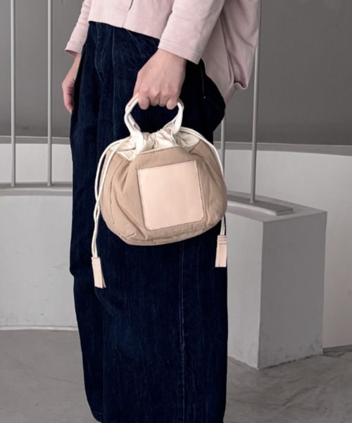 EARTH MADE(アースメイド)の「COTTON BONDING TOTE(トートバッグ・レディース・グレー/ベージュ/ミント・FREE)」の5枚目の写真