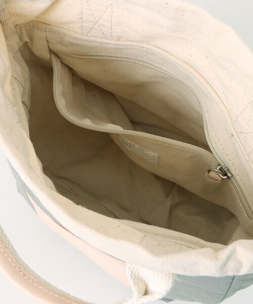 EARTH MADE(アースメイド)の「COTTON BONDING TOTE(トートバッグ・レディース・グレー/ベージュ/ミント・FREE)」の6枚目の写真