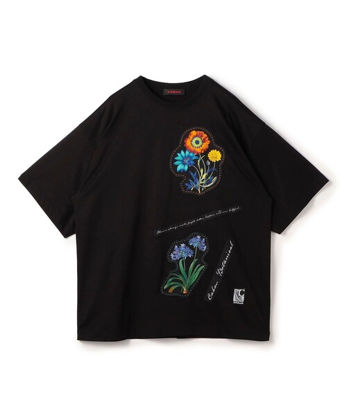 CABaN スビンコットン FLOWERSモチーフTシャツ（Tシャツ