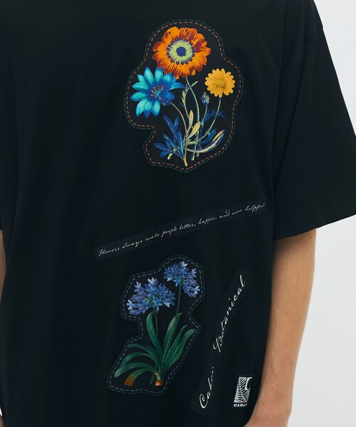 caban（キャバン）の「CABaN スビンコットン FLOWERSモチーフTシャツ（Tシャツ/カットソー・メンズ・ブラック系その他/ホワイト系その他・M/S/L）」の5枚目の写真