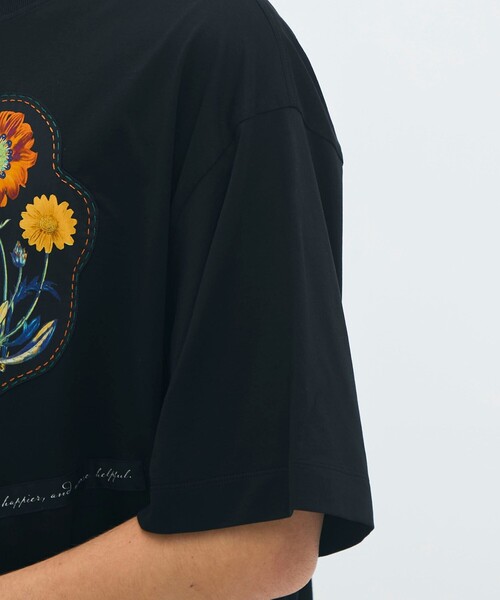 caban（キャバン）の「CABaN スビンコットン FLOWERSモチーフTシャツ（Tシャツ/カットソー・メンズ・ブラック系その他/ホワイト系その他・M/S/L）」の4枚目の写真