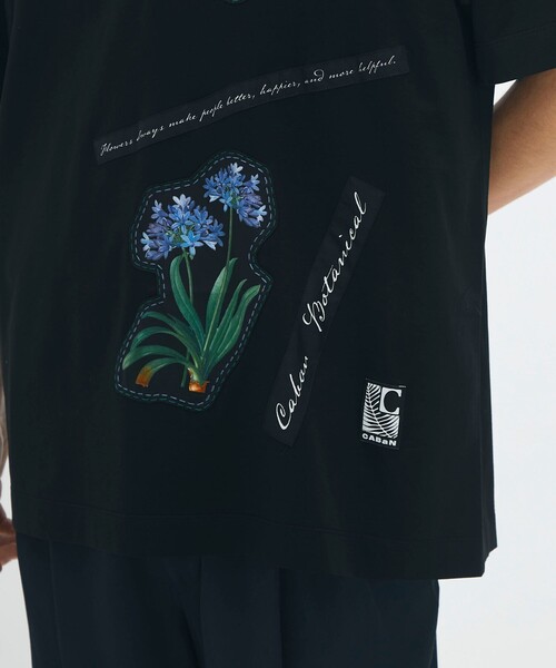 caban（キャバン）の「CABaN スビンコットン FLOWERSモチーフTシャツ（Tシャツ/カットソー・メンズ・ブラック系その他/ホワイト系その他・M/S/L）」の3枚目の写真