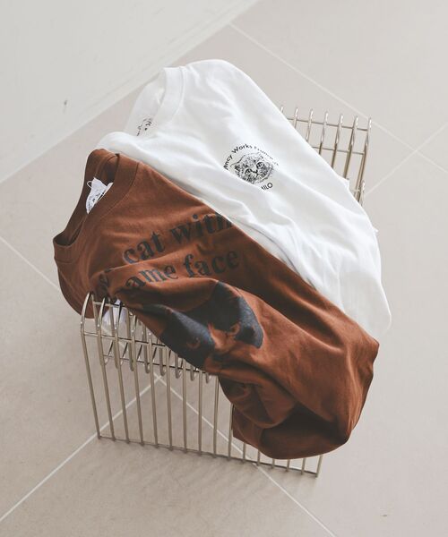 le.coeur blanc(ルクールブラン)の「Regency WorksネコプリントT(Tシャツ/カットソー・レディース・ブラウン/オフホワイト・38)」の20枚目の写真