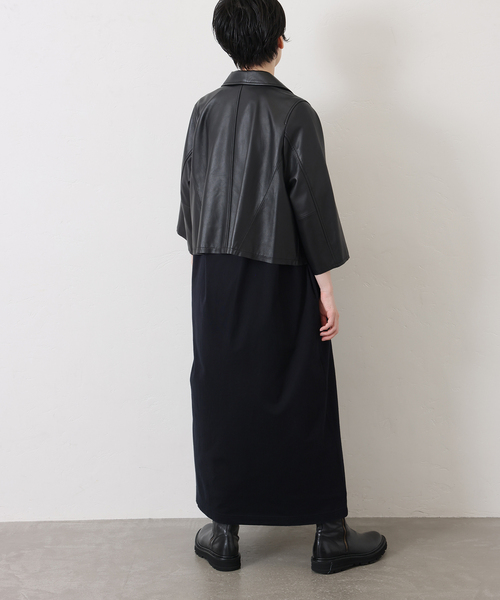 JOURNAL STANDARD LUXE(ジャーナルスタンダード ラックス)の「クラシックテンジク スタンダードクルーネックワンピース(ワンピース・レディース・ブラック・MEDIUM/SMALL)」の5枚目の写真