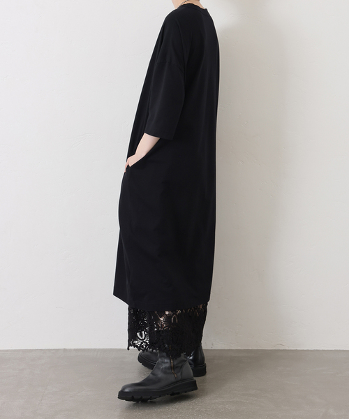 JOURNAL STANDARD LUXE(ジャーナルスタンダード ラックス)の「クラシックテンジク スタンダードクルーネックワンピース(ワンピース・レディース・ブラック・MEDIUM/SMALL)」の7枚目の写真