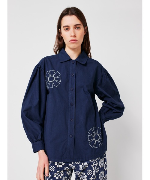 BOBO CHOSES(ボボショーズ)の「Kaleidoscope embroidery shirt(シャツ/ブラウス・レディース・ネイビー・XL/L/M/S/XS)」の1枚目の写真