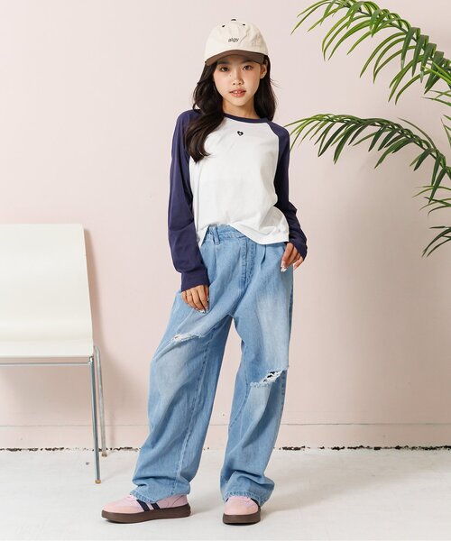 algy（アルジー）の「カラーグランジパンツ（デニムパンツ・キッズ・ピンク/インディゴブルー/ラベンダー・XX-SMALL/X-SMALL/MEDIUM/SMALL）」の8枚目の写真